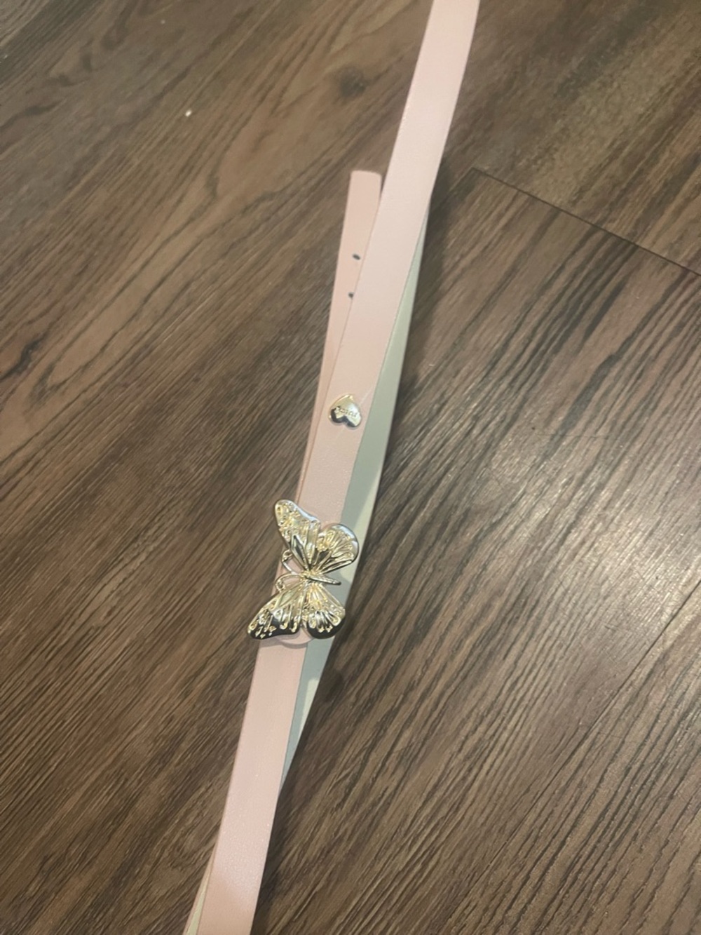 Women's Pink Butterfly Accent Belt